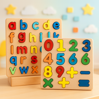 Kit 2 Tabuleiros - Quadro ABC & Números