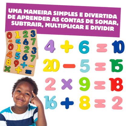 Kit 2 Tabuleiros - Quadro ABC & Números